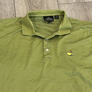 Masters Augusta Clubhouse Collection Golf Polo Shirt Mens Large Green Italy